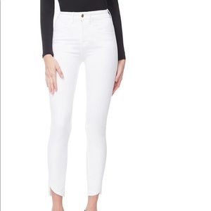 Good American Jeans - Good American Good Legs Cascade Hem White Denim 26 Good American Jeans - Good American Good Legs Cascade Hem White Denim 26